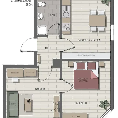 Lejlighed Apartmenthaus Fritz Reuter Schwerin (Mecklenburg-Vorpommern)